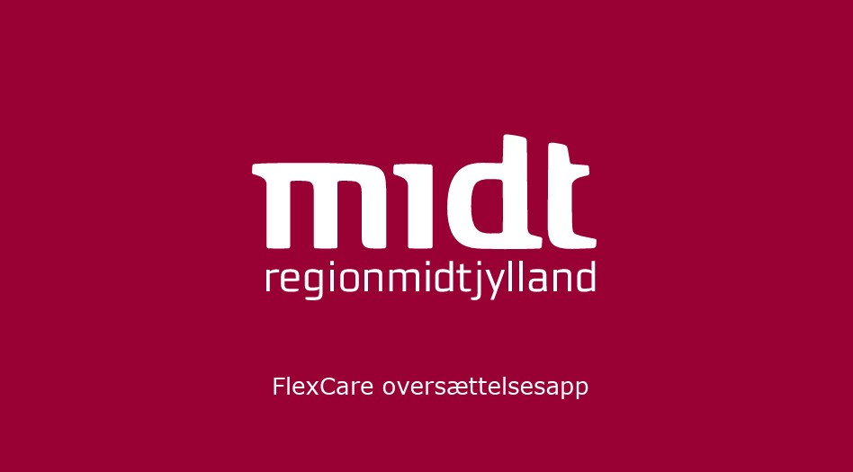 FlexCare oversættelsesapp — afspil videooplægget med Kirsten Rasmussen